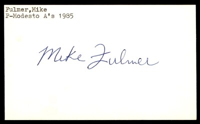 Mike Fulmer Baseball Signed Index Card Auto Autograph (no COA) *e2
