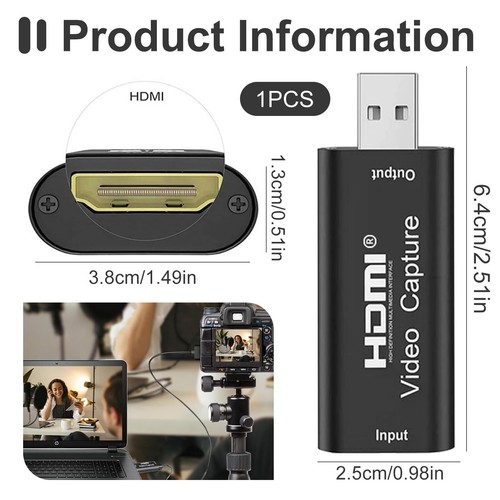 Carte De Capture Vidéo HDMI 1080P 4K Portable Plug & Play Adapté Aux Jeux Str... - Zdjęcie 6 z 7