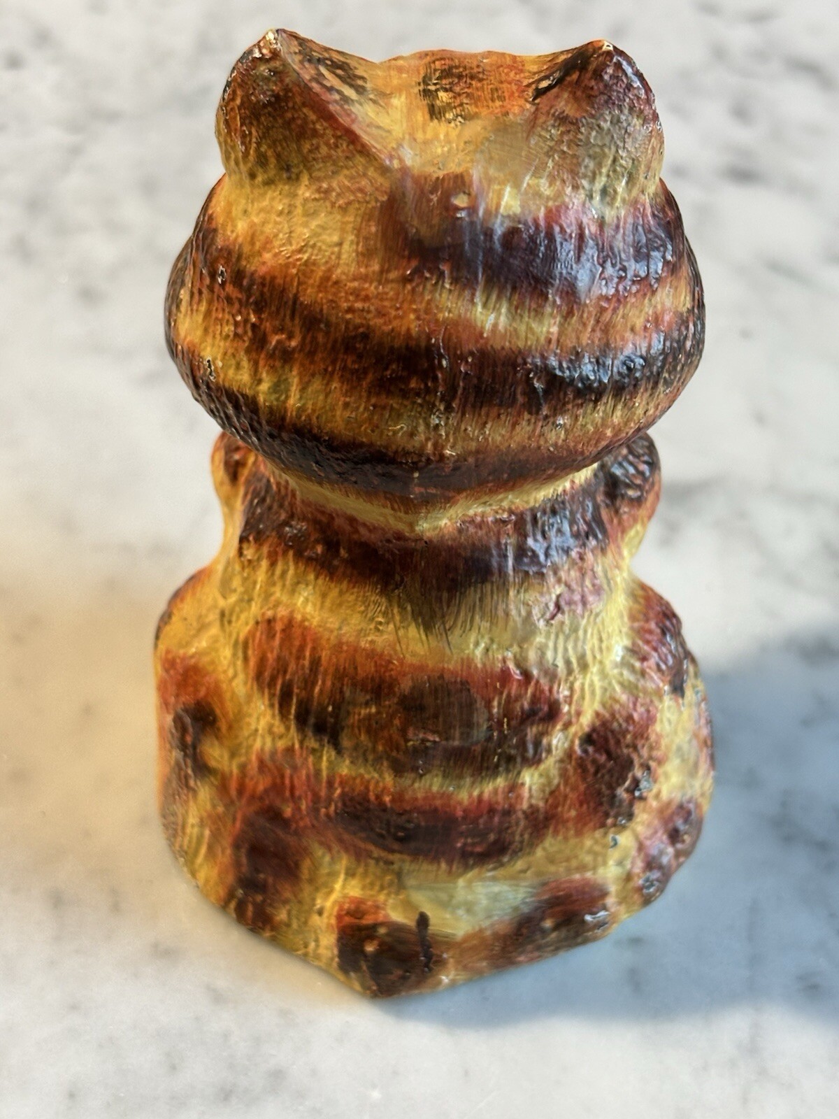 Vintage Cast Iron Tiger Cat Novelty Coin Bank By Bits & Pieces Company