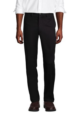 Lands' End Men's No Iron Twill Traditional Fit Flat Front Pants 426845 (AI) - Picture 3 of 10