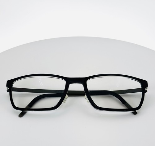 LINDBERG ACETANIUM 1228 100/B7E1 AH06 Black Rectangle Eyeglasses 54-18-135 B:35 - Picture 9 of 12