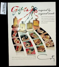 1939 Coty Perfumes Gifts Beauty Vintage Print Ad 32084