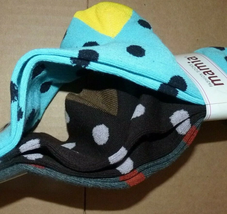 NUEVO MAMIA 3 Pack Lunares - Calcetines de Moda Mujeres Damas 9-11 Multicolor Nuevo con Etiquetas T435 Foto 3 de 3