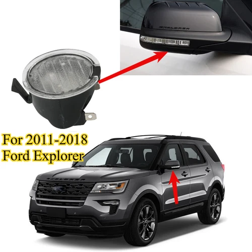 Car Power Side Mirror W/Puddle Light Ground Light for 2011-2018 Ford Explorer