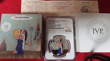2011 Cook Islands Soviet Cartoon Silver Soyuzmultfilm Karlsson On Roof NGC PF69