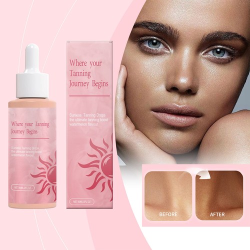 Sunless Tanning Drops Tanning Drops For Dark Fake Tan 60ml Sunless Tanning Drops - Foto 5 di 12