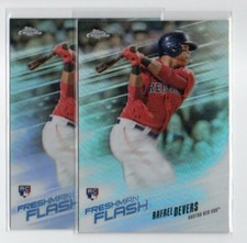 RAFAEL DEVERS BOSTON RED SOX 2018 TOPPS CHROME REFRACTOR 2X LOT ROOKIE RC