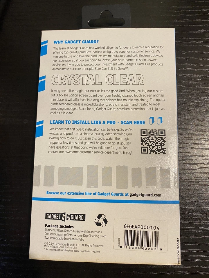 Gadget Guard Tempered Glass Screen Protector The Black Ice Edition iPhone 6s 7 8 - Image 2 of 2