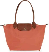 NWT Longchamp Le Pliage Medium Nylon Shoulder Tote 2605089 BLUSH Pink AUTHENTIC