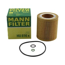 For BMW E60 E61 E84 E85 E90 E91 E92 E93 Engine Oil Filter Kit OEM Mann HU 816 X