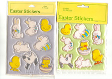 Vintage Gibson Puffy Easter Sticker sheets NIP 1986 Excellent condition