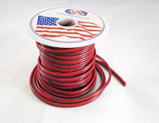 16 AWG 50' JSC Red/Black Stranded Copper Zip Wire Cable Cord Power Gauge GA