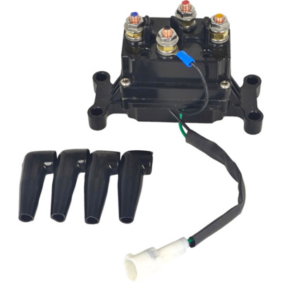 12V Winch Solenoid Relay 4015095 4013465 Fit for Polaris ATV UTV 2000-5000lbs