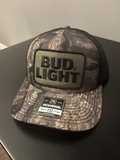 Bud Light Deer Hunting Buck Camo Realtree Hat Richardson 112 Cap Vint