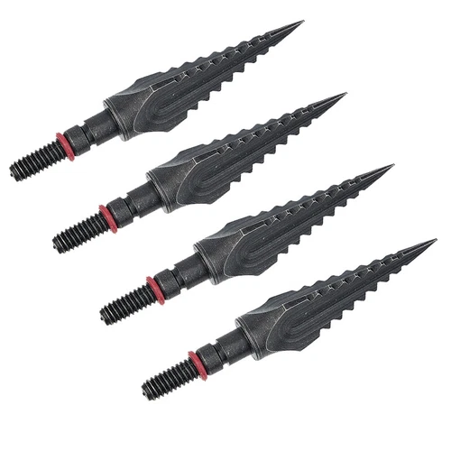 125 Grain Carbon Steel Archery Hunting Broadheads Screw-in Arrow Tips Points - Bild 5 von 17