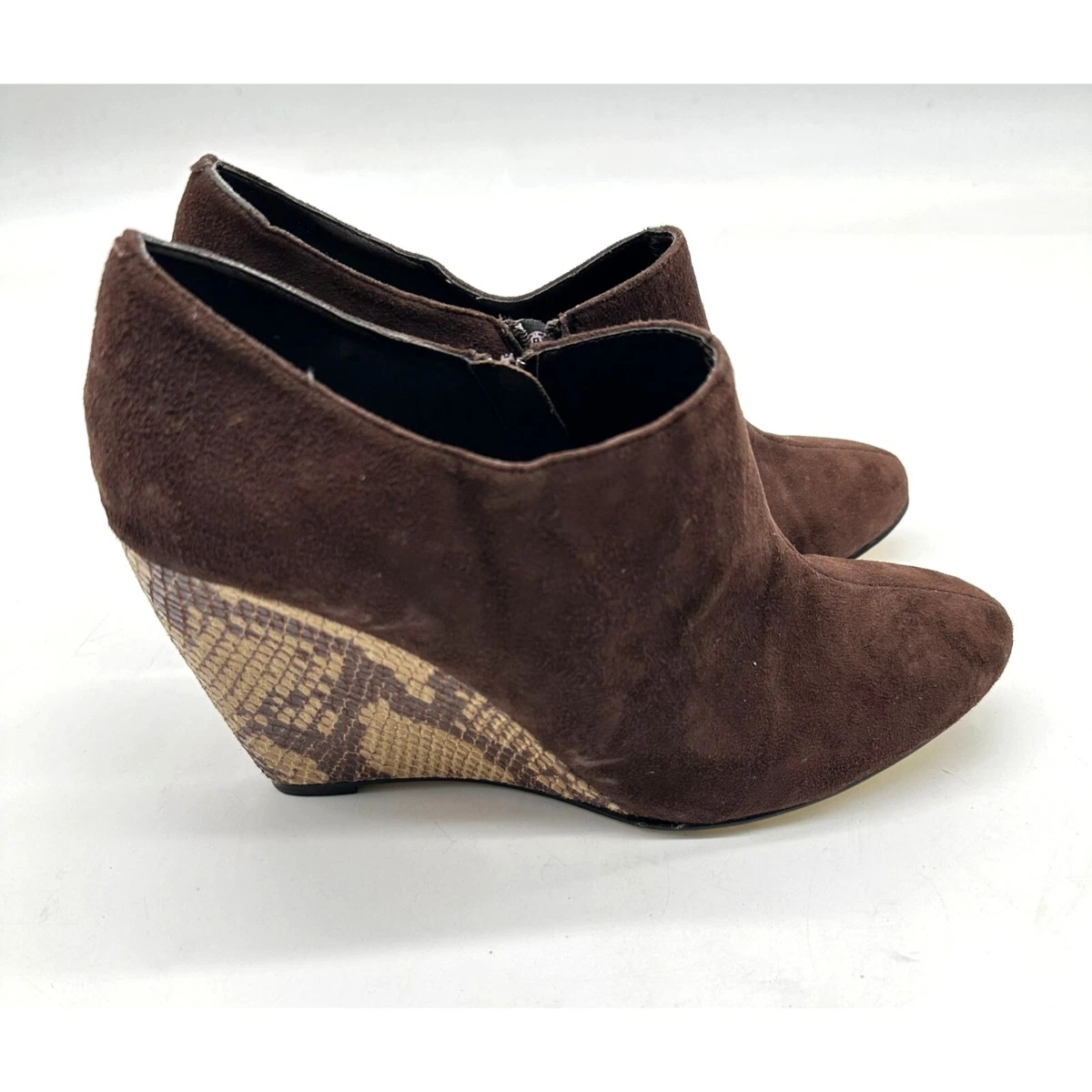 Bottes Cheville Femme Beverly Feldman - Suède Noir - Taille 6 US - Plateforme - NEUF Avec Emballage