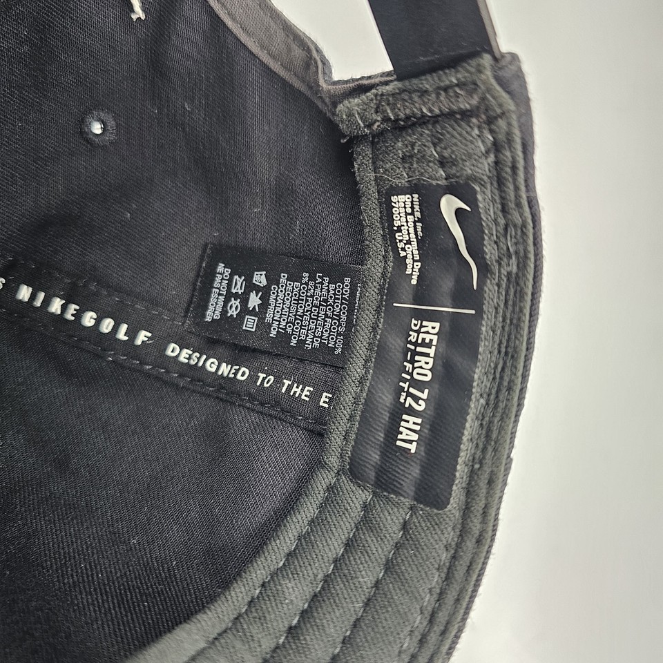 Nike Golf Retro 72 Dri Fit Snapback Hat Black eBay