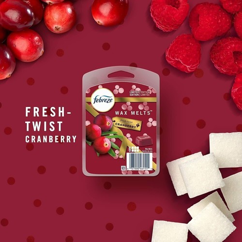 2X Febreze Fresh-Twist Cranberry LIMITED EDITION, Total 12 WAX Melts, 2,75 oz - Bild 4 von 4