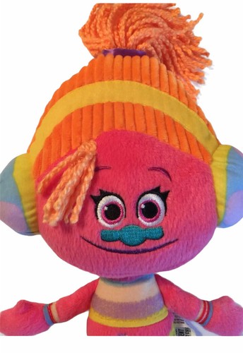 DreamWorks rosa Troll Plüsch DJ Suki 11"" orange Stofftierpuppe DESINFIZIERT - Bild 2 von 7