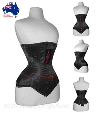 Heavy Duty Double Steel Boned Waist Training Satin Underbust Shaper Corset C52S