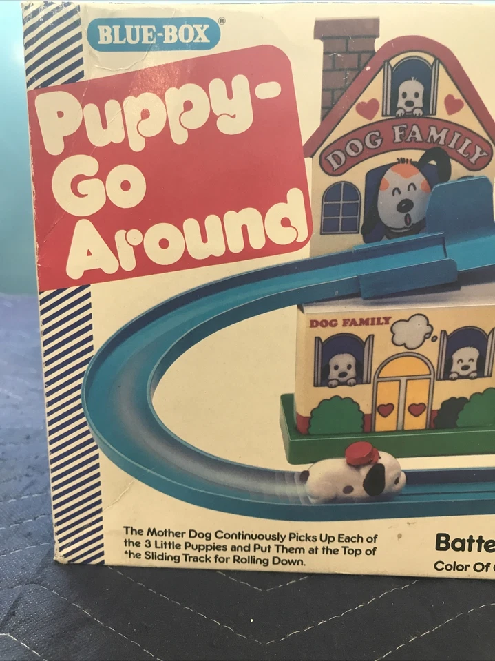 Vintage BLUE-BOX Puppy Go Around Parts Only Does Not Work Correctly As Is!!** - Image 3 of 4