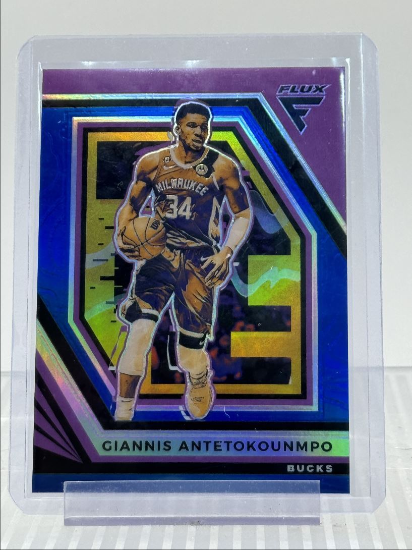 GIANNIS ANTETOKOUNMPO 2022-23 PANINI FLUX BASKETBALL BLUE BUCKS /99 Q1586