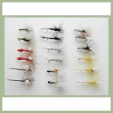Parachute Trout Flies, 18 Pack, 8 Varieties, named in description, Mixed Size