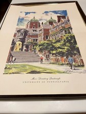 Orig.ROBERT (BOB) CHILDRESS LITHO ORIGINAL UNIV.OF PENNSYLVANIA MEN'S DORM QUADR