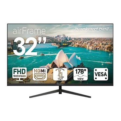 Packard Bell airFrame 32" FHD Monitor, 1920x1080, Ultrawide, VESA