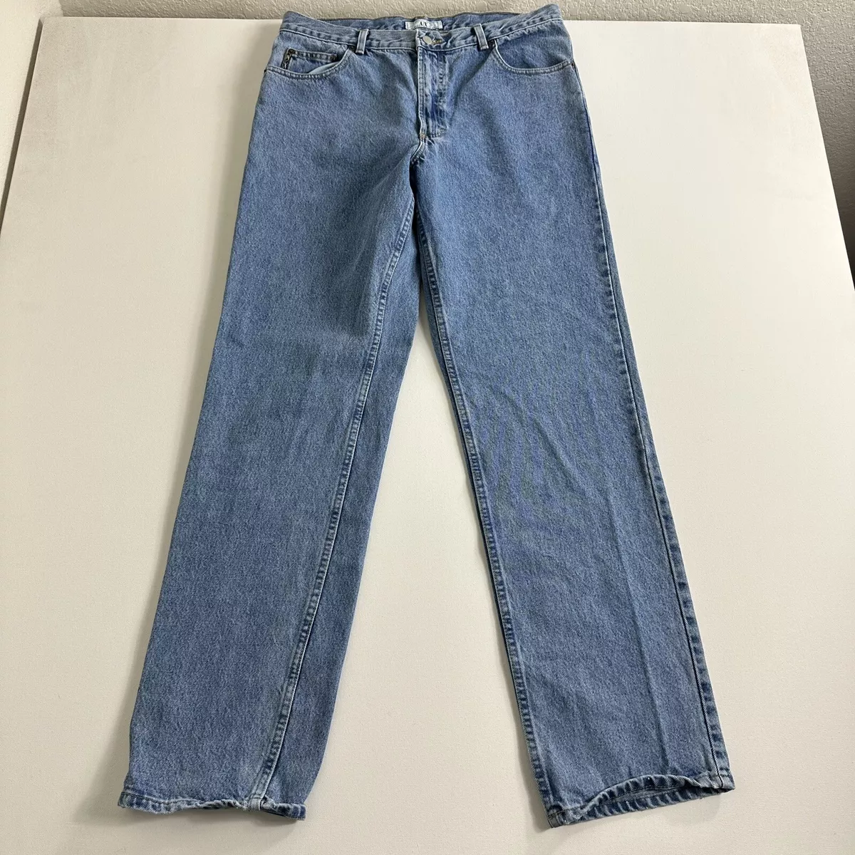 Vintage Armani Exchange Blue Jeans Size 36x34 Made in USA Y2K Light Wash Casual