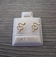 10k gold snake screw back stud earrings / are...