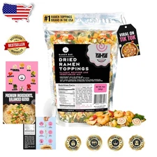 Gourmet Dried Ramen Toppings - 14oz Classic Seafood & Veggie Mix - Fast Flavor