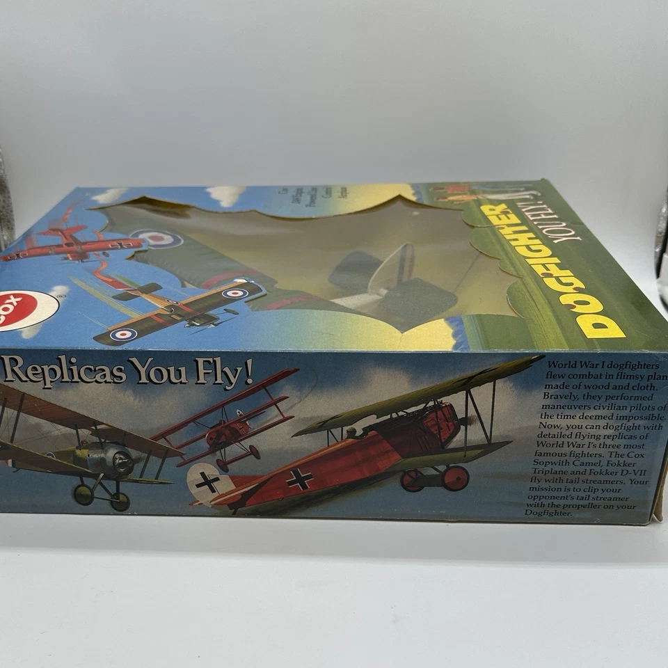 Cox Sopwith Camel WW1 Dogfighter .049 Eng Pwrd Line Control Airplane #8000 VTG - Image 3 of 4