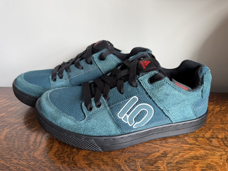 Adidas Five Ten Freerider MTB Shoes, Red/Wild Teal/Core Black, Size UK8