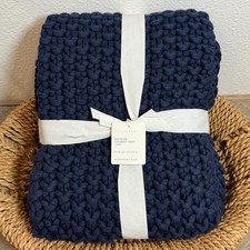 POTTERY BARN BAYSIDE SEED STITCH CHUNKY KNIT ...