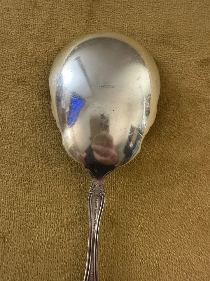 УОЛЛЕС 1835 R ПОСЕРЕБРЕННАЯ ТВЕРДАЯ ГЛАДКАЯ ЛОЖКА ДЛЯ ЗАПЕКАНИЯ - КАРДИНАЛЬНЫЙ УЗОР c1907 - Изображение 4 из 4