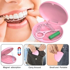 Premium Mouthguard Case, 2 Pcs Retainer Case with Magnetic Lock, Accessories ...
