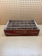 VTG Coca-Cola Coke Wooden 24 Bottle Divider 70s Wood Red Delivery Crate Carrier
