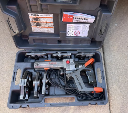 Ridgid CT-400 Pro Press Crimper Crimping Tool Complete Set  1/2" -2" 6 dies