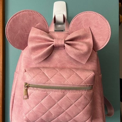 Disney Bioworld Minnie Mouse Bow Ears Mini Backpack Adjustable Straps NWT - Image 1 of 4