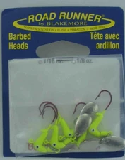Blakemore C152-012 Road Runner Bleeding Hook Head 1/16 oz Chartreuse 4CT