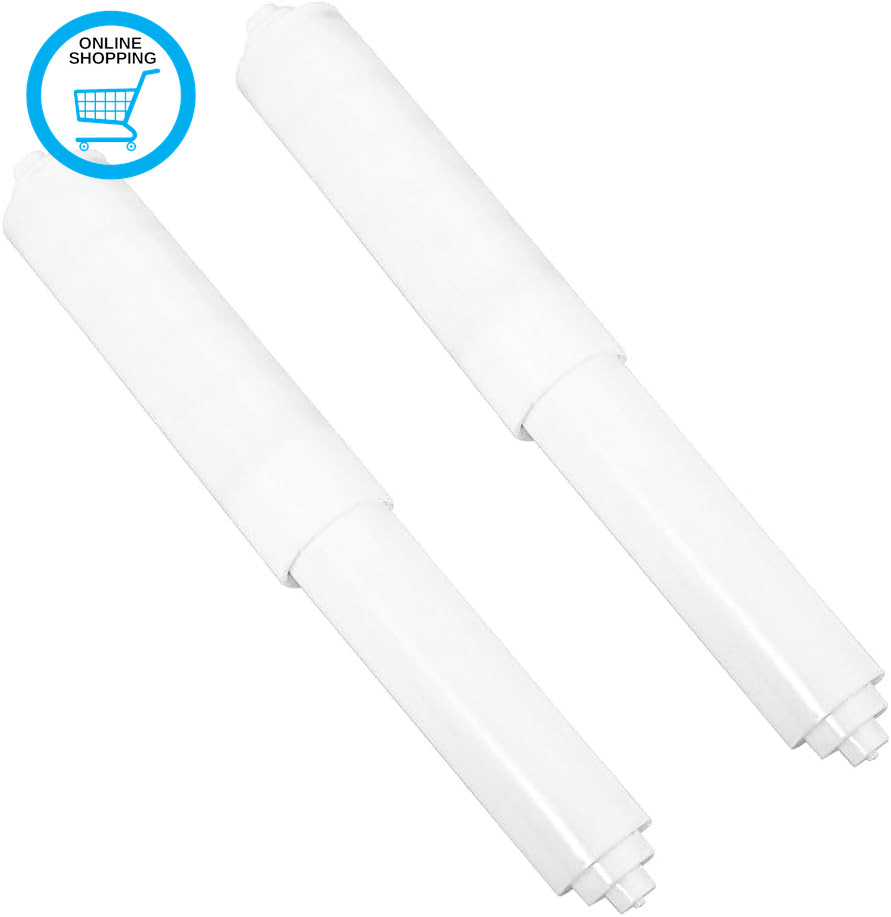 2 Pcs Plastic Toilet Tissue Roll Holder, White Toilet Paper Holder Rollers, Plas