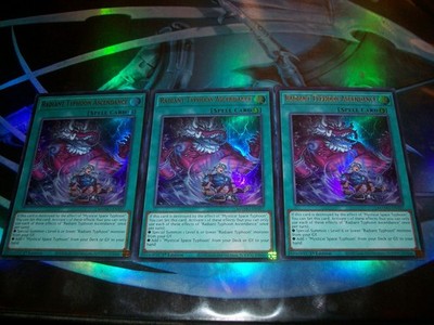3x Radiant Typhoon Ascendance 1st Edition Ultra Rare MAMO-EN107 Yu-Gi-Oh!