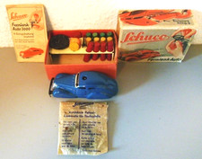 RARITÄT ! SCHUCO FERNLENK-AUTO 3000. BLAU ! Bj.1938/60. ORIGNAL-KARTON. S.FOTOS