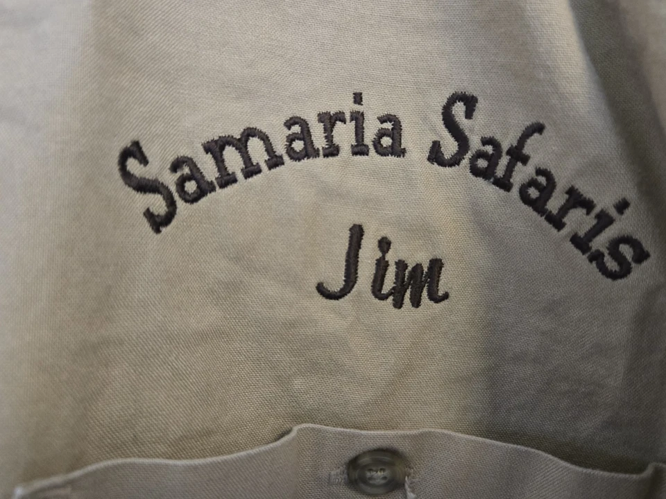 Camisa masculina Cabelas XL Safari África manga longa botão cáqui claro - Imagem 4 de 4