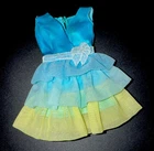 Vintage Barbie 1970 Dreamy Blues Mod Doll Dress #1456 GUC Mattel Tagged Japan