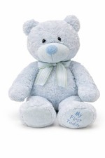 Russ "My First Teddy" Plush Bear - Light Blue Baby Teddy