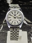 Vintage Automatic Seiko Refurbished White Dial Japan Made Men's Wrist Watch