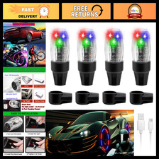 Colorful Led Tire Valve Lights - Waterproof Wheel Light Caps For Suv Truck Bik