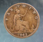 1865 Victoria Farthing — photo from another recent sale